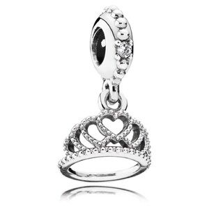Pandora Retired Elegant Silver Crown Charm Bracelet